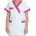 Women's Tunic - BYZANCE Medical Jacket - White and Fuchsia - Size 00 to 7 V 2688