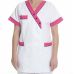 Women's Tunic - BYZANCE Medical Jacket - White and Fuchsia - Size 00 to 7 V 2618