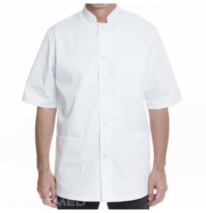 AGIAS Unisex White Professional Tunic – Comfort and Quality - Size to Choose 