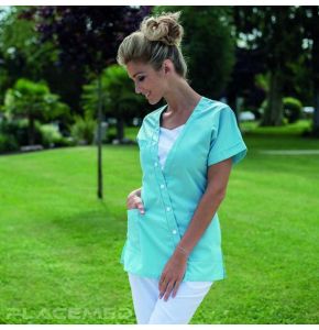 Tunique Femme KYM Lagon et Blanc: Style et Confort en 5 Tailles