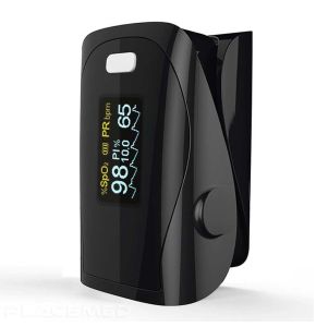 Black Professional Pulse Oximeter - Accurate SpO2 and Heart Rate Measurement