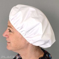 Lot de 5 charlottes polyester lavables et réutilsables - Blanches
