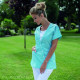 KYM Women's Tunic Lagoon and White: Style and Comfort in 5 Sizes - Size 40/42 V 3405