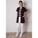 Tunic for Women SELMA in Serged Fabric - Side Closure with 7 Stainless Steel Buttons - Trapezoid Neckline V 3419