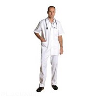 Tunique Corail Homme Sergé Col Officier Manches Courtes | 3 Poches