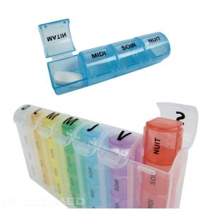 Weekly Pill Organizer Pop - 7 Colored Compartments for Each Day of the Week