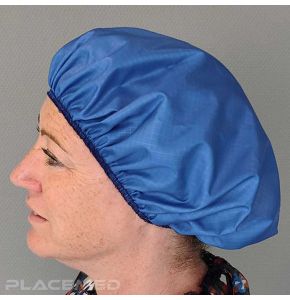 Blue Washable Polyester Cap x5 - Durable Protection for Healthcare Workers