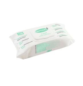 Boîte distributrice de 100 lingettes désinfectantes mains 2en1 Wyritol