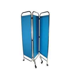 Blue 3-Panel Stainless Steel Screen - Durability Meets Modern Style