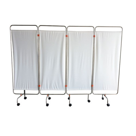 White 4-Panel Stainless Steel Screen - Elegance and Durability