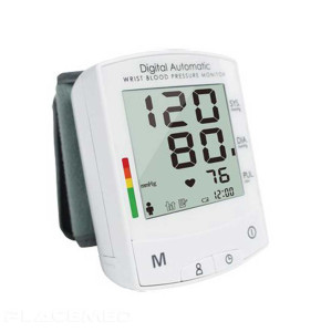 Automatic and Silent Wrist Blood Pressure Monitor - Large LCD Screen