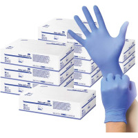 10 x 150 Peha-soft Nitrile Fine Once Gloves Disposable Examination Gloves Blue XS to XL