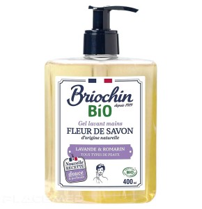 Briochin depuis 1919 - Fleur de Savon Gel Lavant Mains Lavande & Romarin 400 ml Idéal tous types de peaux Certifié Bio Cosmos Organic Fabrication française