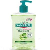 Sanytol Gel Lavant Antibactérien Hydratant Aloé Véra et Thé Vert 500ml - Formule Antibactérienne - 98% d'Origine Naturelle