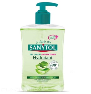 Sanytol Gel Lavant Antibactérien Hydratant Aloé Véra et Thé Vert 500ml - Formule Antibactérienne - 98% d'Origine Naturelle