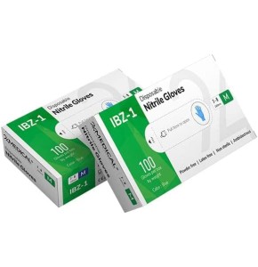 24MEDICAL Lot de 100 gants jetables en nitrile bleu sans latex et sans poussière - Certification CE 2777 24MEDICAL Lot de 100 gants jetables en nitrile bleu sans latex et sans poussière - Certification CE 2777