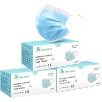 3 Lots de 50 Masques Chirurgicaux médicaux - Type IIR EN14683 - BFE≥98% - 3 Plis