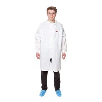 3M 4440-M Laboratory Coat, White, Size M