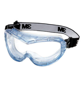 3M Lunettes-masque de sécurité Fahrenheit - Spécialement conçues pour les applications chimiques - Protection anti-buée - 1 pièce - Bleu/Transparent