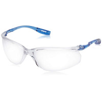 3M Tora (CCS) - Lunettes de sécurité incolores en polycarbonate sans monture avec branches bleues - Anti-buée, anti-rayures et anti-UV - 1 pièce