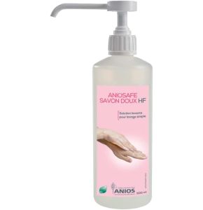 Anios - Savon Doux Haute Fréquence - 500 ml - Recommandé pour le lavage simple des mains et la toilette générale en milieu hospitalier Anios - Savon Doux Haute Fréquence - 500 ml - Recommandé pour le lavage simple des mains et la toilette générale en milieu hospitalier