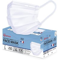 Masque médical jetable type II - Homologué EN 14683:2019 - Norme CE - BFE 98%