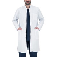 B-well Antonio Blouse Blanche Médicale Homme Qualité Polyester Coton avec Boutons-Pression
