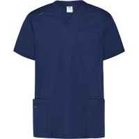 B-well Marco Men's Short Sleeve Medical Blouse - Black - Size XS