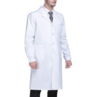 Beautyshow Blouse Blanche de Laboratoire Homme, Uniforme Médical Professionnel, Vêtements Nurses Lab Coats