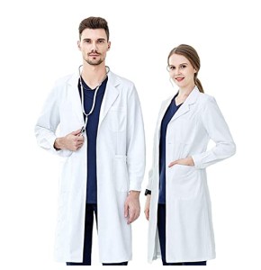 White Cotton High School Blouse, Laboratory Chemistry Blouse, Men/Women, Long Sleeve