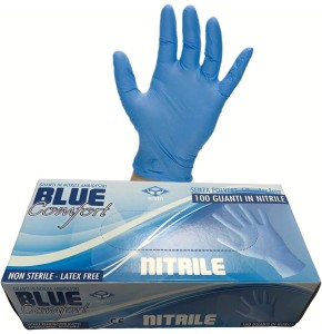 BLUECOMFORT Gants en Nitrile sans Poudre Pack de 100 pièces. Dispositif médical de Classe 1. Tailles S M L XL BLUECOMFORT Gants en Nitrile sans Poudre Pack de 100 pièces. Dispositif médical de Classe 1. Tailles S M L XL