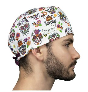 Calot médical Calavera - 100% coton oekotex - Made in France Calot médical Calavera - 100% coton oekotex - Made in France
