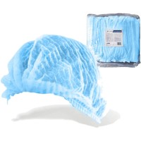 OneProtek Disposable Hair Caps - 100 Pieces (Blue) - Breathable and Resistant Bouffant Caps
