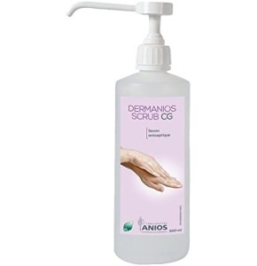 Dermanios Scrub CG - savon antiseptique - Flacon 500 ml avec pompe doseuse Dermanios Scrub CG - savon antiseptique - Flacon 500 ml avec pompe doseuse