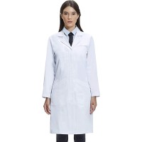 Dr. James Blouse Blanche Femme Chimie Medical, 100% Coton, Coupe Classique, Plusieurs Poches