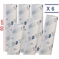Draps D'examen Ouate Luxe 60 cm - 6 rouleaux - Gaufré - Dimension 60x35cm