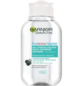 Garnier Skin Active Gel Hydroalcoolique, Antiseptique pour les Mains, 100 ml, Lot de 6