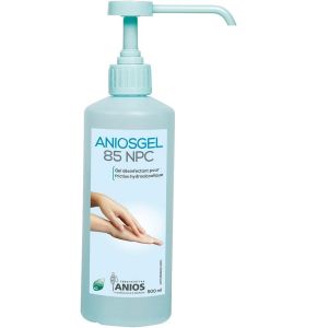 Gel hydroalcoolique thixotropique Aniosgel 85 NPC - Flacon 500 ml avec pompe doseuse