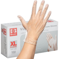 General Medi Gants jetables, gants en vinyle transparent sans latex pour la maison - 100 unités/boîte (XL)