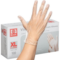 General Medi Disposable Gloves, Transparent Vinyl Gloves without Latex for Home - 100 units/box (XL)