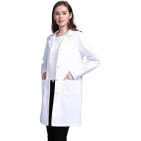 IMJONO White Lab Coat for Kids - 7-18 years old - Girl or Boy - Physics and Chemistry Class - Long Sleeves - School Student - 100% Cotton