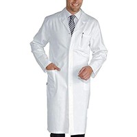 IMJONO Laboratory Coat - White - 100% Cotton - Scientific Laboratory, Nurse, Cosplay - Men, Women