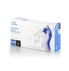 Intco Gants nitrile violet de qualité supérieure médicale certifiés, dentistes, centres sanitaires (1000, L) Intco Gants nitrile violet de qualité supérieure médicale certifiés, dentistes, centres sanitaires (1000, L)