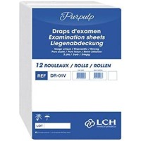 LCH Draps d'Examen Résistants - Absorption Optimale - Pré-Découpés - Largeur 50 cm - Rouleaux de 12