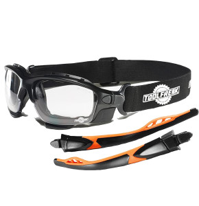 Lunettes de sécurité spoggles haut de gamme par ToolFreak - Combinaison parfaite de lunettes de sécurité et de protection - Lentille claire