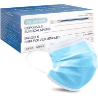 Lot de 50 Masque Chirurgical médical Type 2R EN14683 BFE≥98% 3 Plis (50)