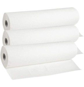 LPM - White Embossed Pure Wadding Examination Paper - 50 cm Width - 3 Rolls