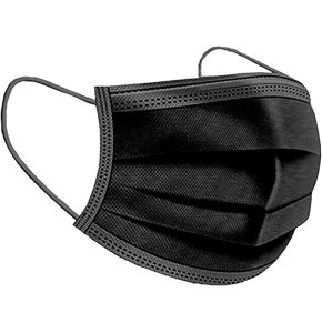 Disposable Black Surgical Masks - Pack of 50 - Black Color - Filtration of over 98% - One Size