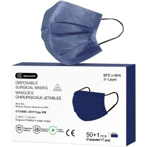 MEDI SANTÉ Pack of 50 Disposable Medical Surgical Masks