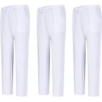 Misemiya Lot de 3 Pantalons sanitaires Unisexes Mixte